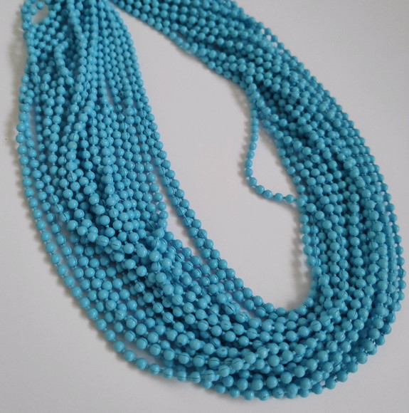 Corrente de bolinha 2,5 mm Azul Turquesa