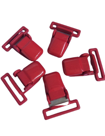 Presilha Plástico Vermelho (prendedor de Chupeta) Kit 5 Peça