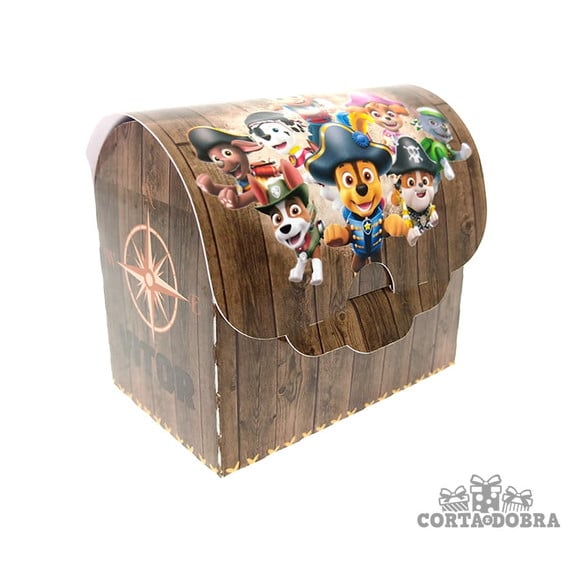 Caixa Baú Patrulha Canina Pirata