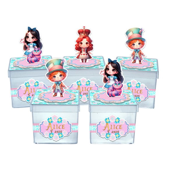 Caixa Acrilica 3d Alice no Pais das Maravilhas Cute