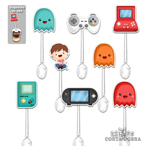 Colherzinha Video Game Cute