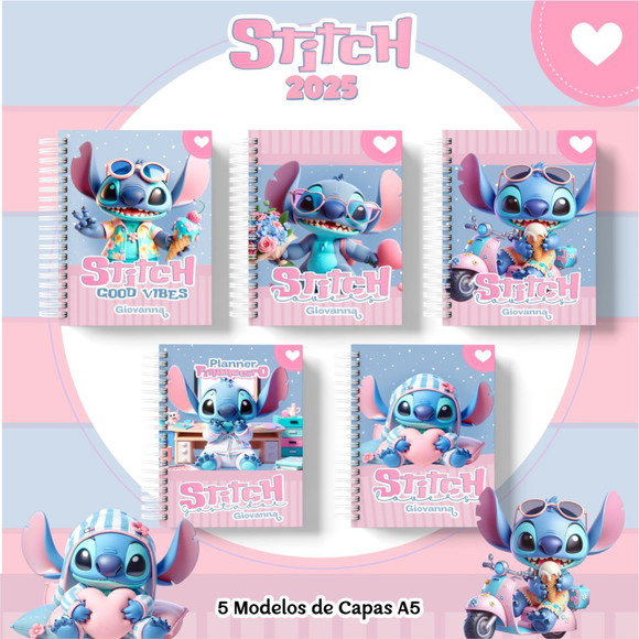 Arquivo Digital Combo Canecas Stitch Agendas e Planner 2025
