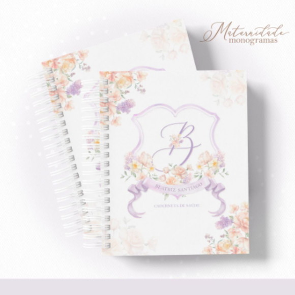 Combo Maternidade Monogramas 24 Temas Papel Amado