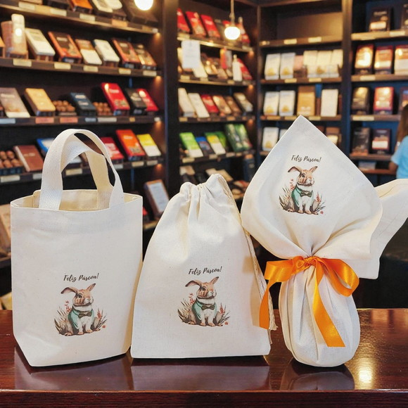 10+ Kit Minibag 16p, Saquinho 20p, Emb Ovo P0: Coelho Páscoa