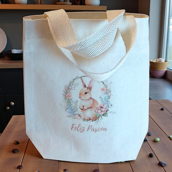 10+ Sacolinha Minibag: 15x20cm Coelho Vintage Páscoa