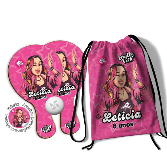 Kit Mochilinha e Raquetes Ping Pong dos Rosa - Emily Vick