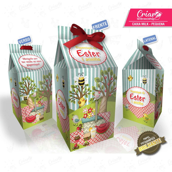 Caixa Milk Pequena - Piquenique (Pic Nic)