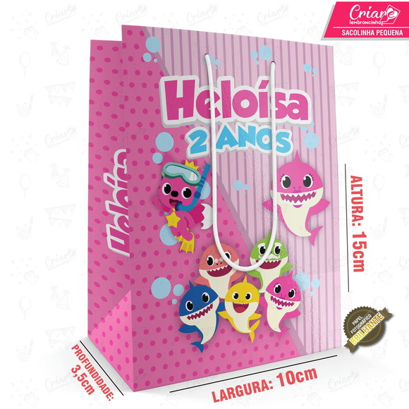 Sacolinha Pequena - Baby Shark (menina)