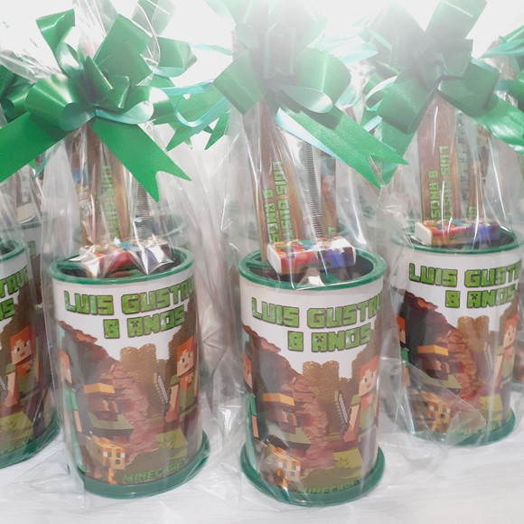 35 Porta Lápis + Kit Escolar Personalizado Festa Infantil