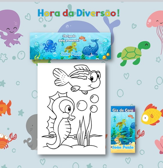 40 Kit de Colorir - Lembrancinhas de Aniversário