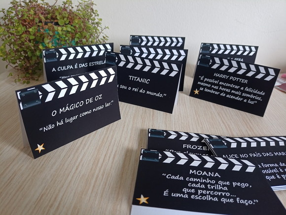 Plaquinhas de Mesa Frases de Cinema