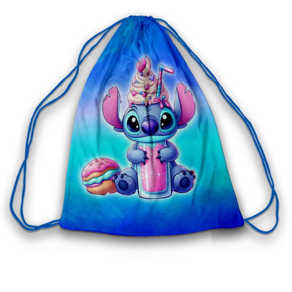 Mochilinha 19x28cm Stich Docinhos Azul( Envio Expresso)