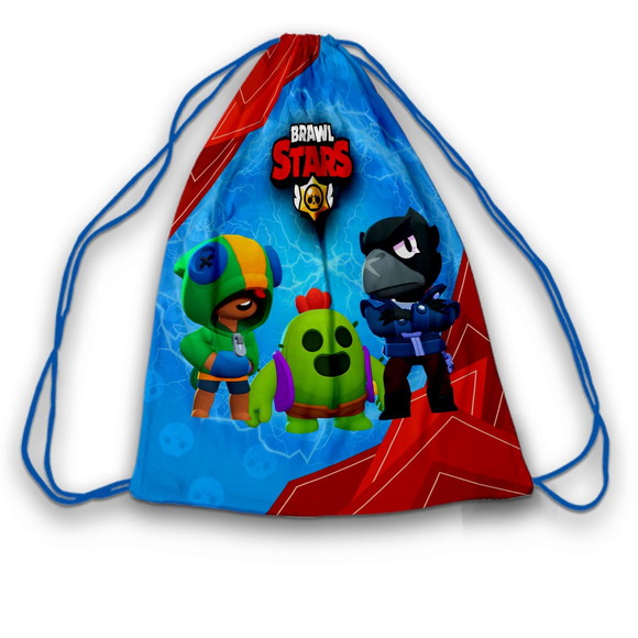 Mochilinha 19x28cm Brawl Stars Azul e Verme (envio Expresso)