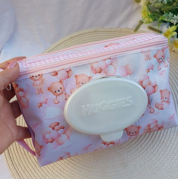 Necessaire para Fraldas com Porta Lenço Personalizada