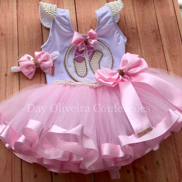 Conjunto Tutu Bailarina - Roupa de Festa/ballet Luxo