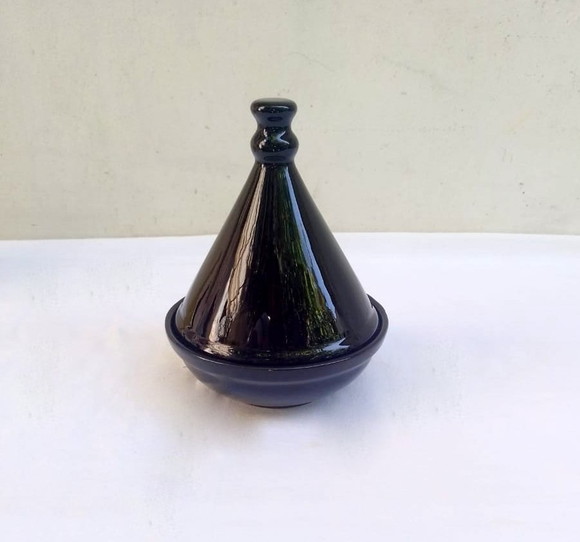 Saleiro Tagine de Cerâmica Gourmet, Cozinha, Preto