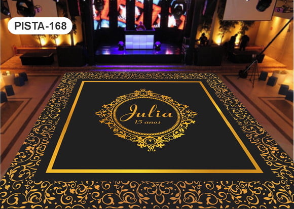 Tapete Pista de Dança 15 Anos Personalizado 2x2m