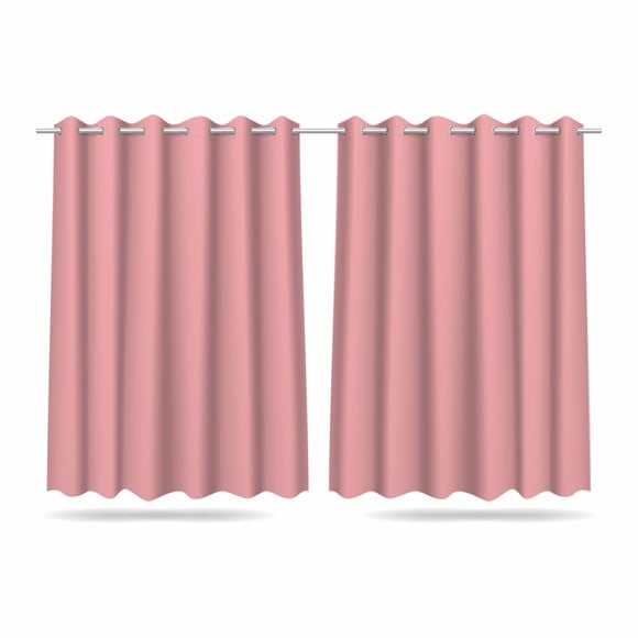 Cortina Infantil Enxoval Rosa Bebê Menina 2,60x1,50m