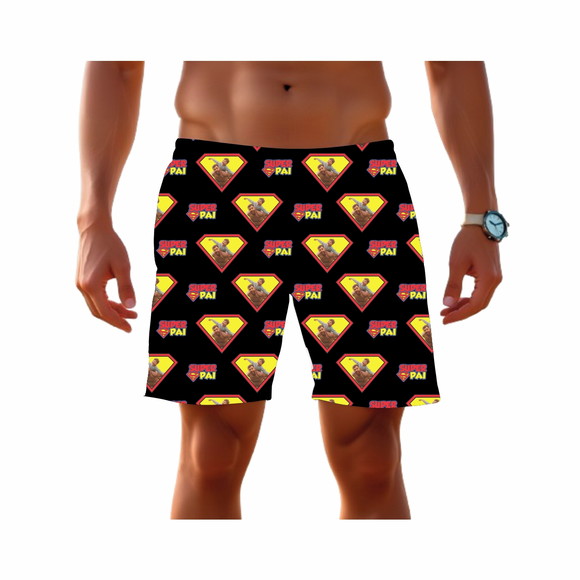 Shorts Bermuda Personalizada com Foto Masculina Dia dos Pais