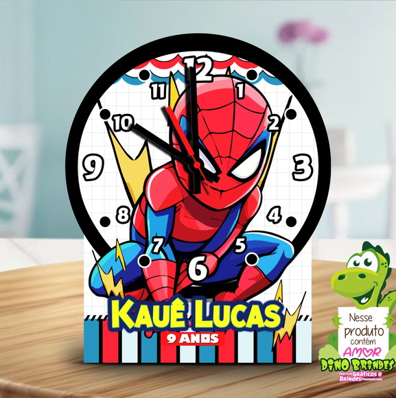 Relógio Centro de Mesa | Homem Aranha