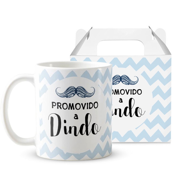 Caneca Dindo Batizado Presente Convite Xicara Padrinho
