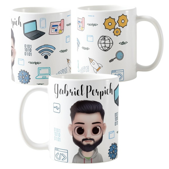 Caneca Personalizada Tecnologia Presente Criativo Equipe Ti