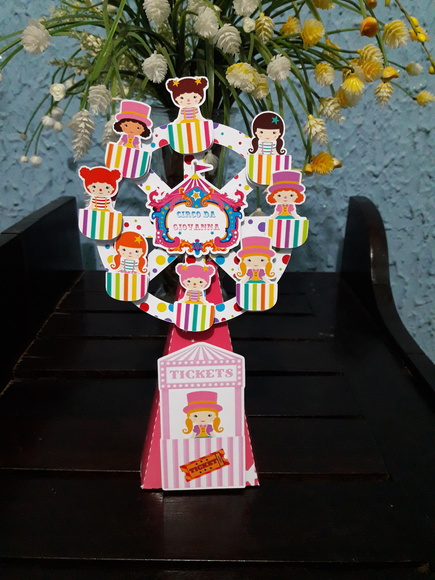 Kit Personalizado Caixinhas Circo Rosa