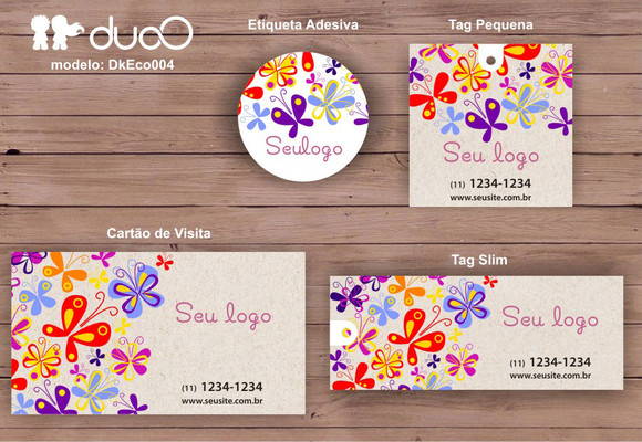 duoO eco 004 - cartões, tags, adesivos