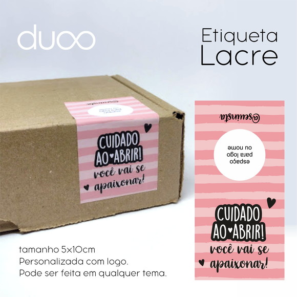 Etiquetas Lacre para caixas, sacolas, embalagens