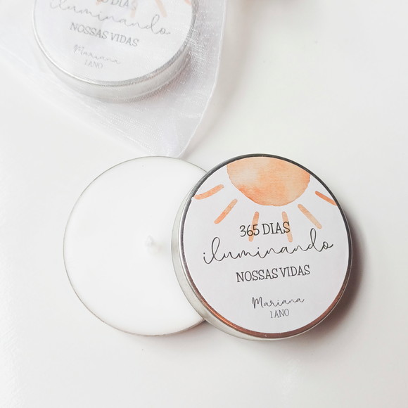 Mini Vela Aromática na Latinha Aniversário - 20g