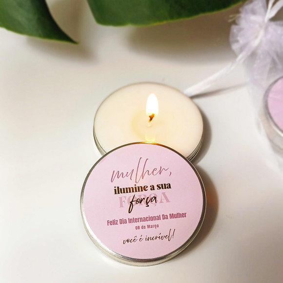 Mini Vela Aromática na Latinha - Dia da Mulher - 20g