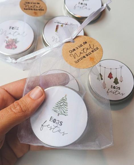 Mini Vela Aromática na Latinha Natal - 20g