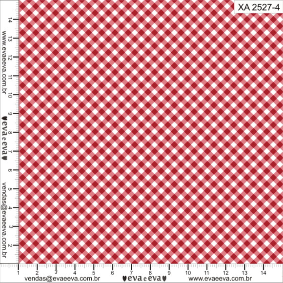 Tecido Xadrez Médio Vermelho
