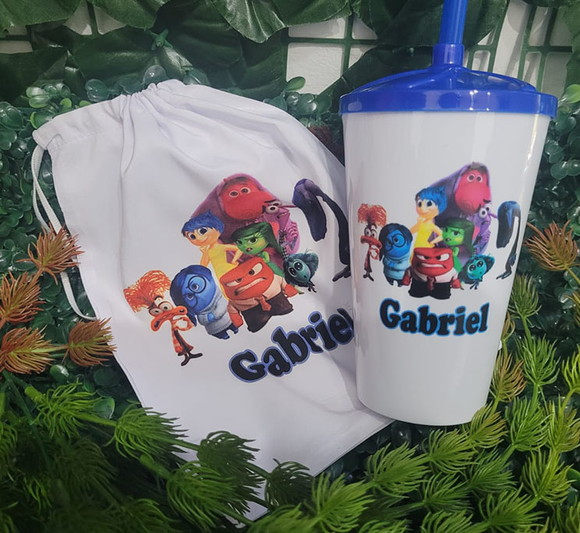 Kit Copo Twister 500ml + Sacolinha Tactel Personalizados