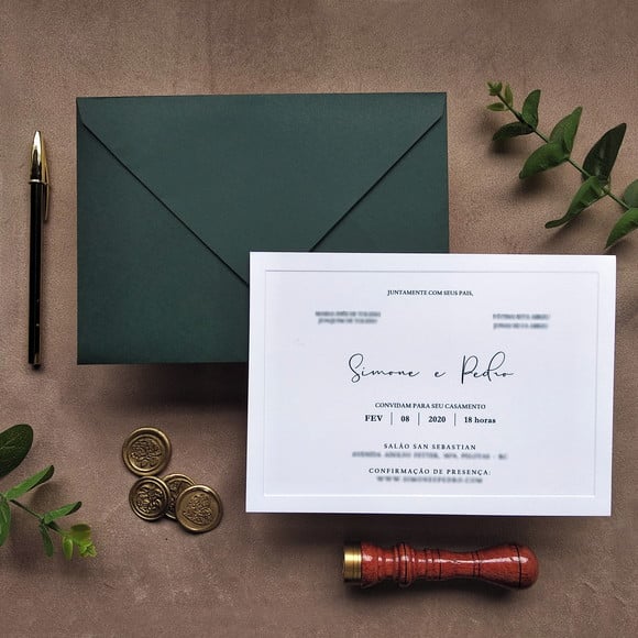 Convite Casamento - Linha Eco - Cv 396