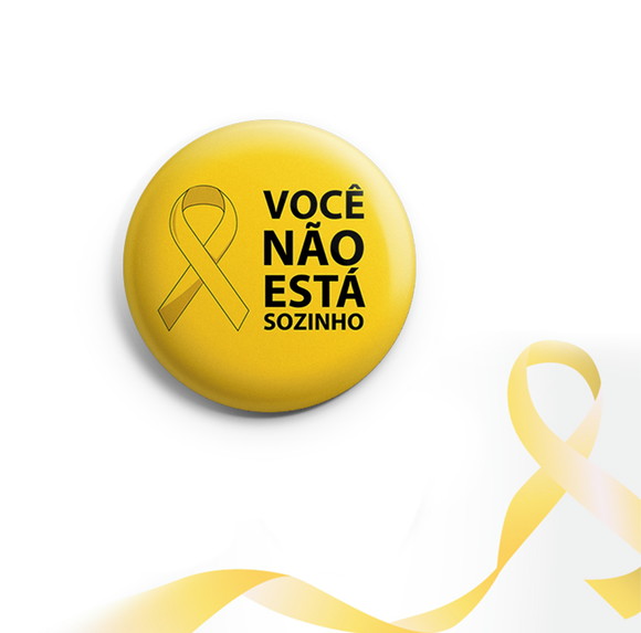 Botton Setembro Amarelo - Botum / Boton / Broche 3,5cm Mod01