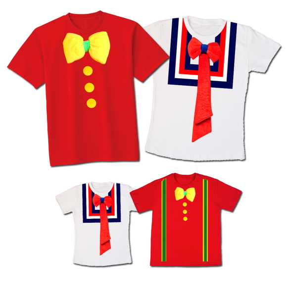 Kit Família Camisetas Patati Patatá C/4