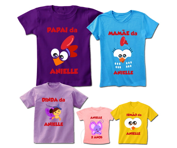 Kit Família Galinha Pintadinha Mini com 5