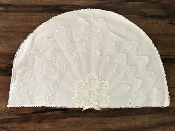 Porta Talher Bordado em Renascença Branco