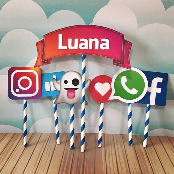Arquivo em pdf Festa Infantil Topo de Bolo Redes Sociais