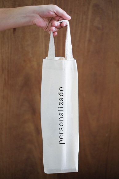 Sacola Vinho Algodão | Personalizada – 10.5x35x8 cm
