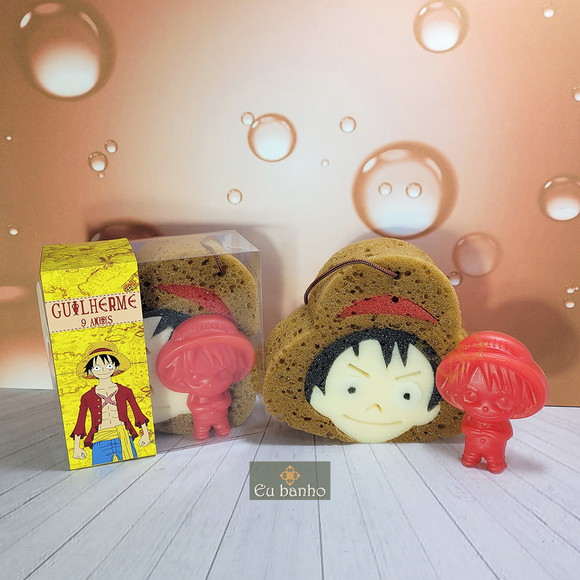 Kit Esponja e Sabonete One Piece Luffy 0505