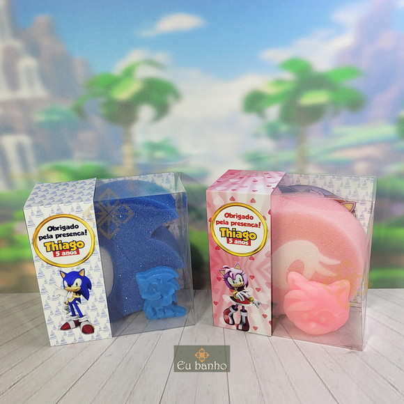 Kit Esponja e Sabonete Sonic / Amy Rose (unidade) 0502
