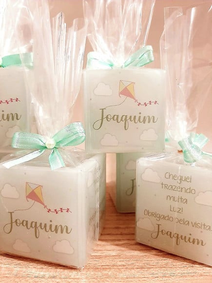 Lembrancinha Maternidade Vela Luminária Personalizada