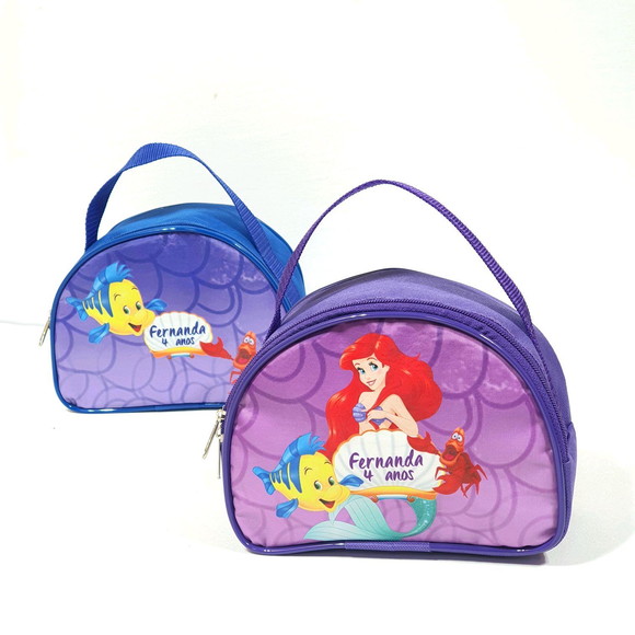 Lembrancinha Ariel Pequena Sereia Necessaire Meia Lua