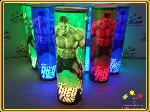 10 Unid. Luminária Centro de Mesa - Hulk