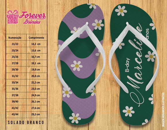 Chinelo Personalizado Aniversário
