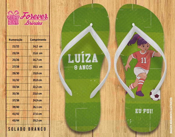 Chinelo Personalizado Copa do Mundo Futebol