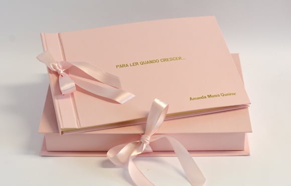 Caderno de Assinaturas Maternidade c/ Caixa Personalizado