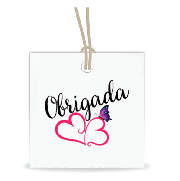1000 Tags Agradecimento Personalizadas Quadradas